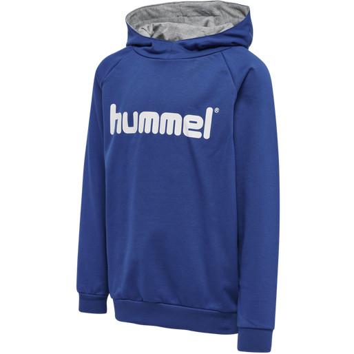 HUMMEL GO KIDS COTTON LOGO HOODIE, TRUE BLUE, packshot