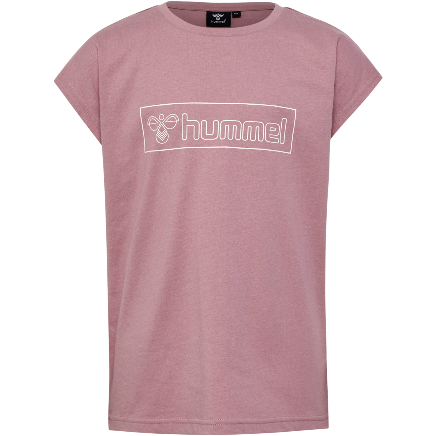 hmlBOXLINE T-SHIRT S/S 2 PK, GREY MELANGE/WOODROSE, packshot