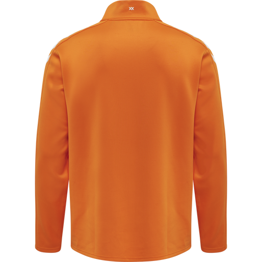 hmlCORE XK POLY ZIP SWEAT, ORANGE TIGER, packshot