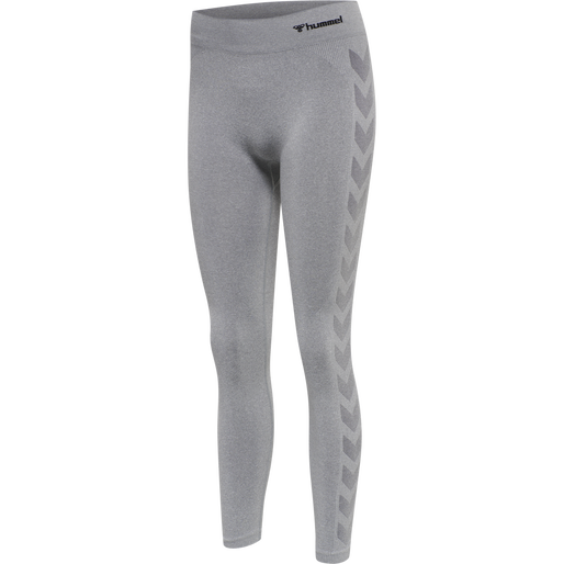 hmlCI SEAMLESS MID WAIST TIGHTS, GREY MELANGE, packshot
