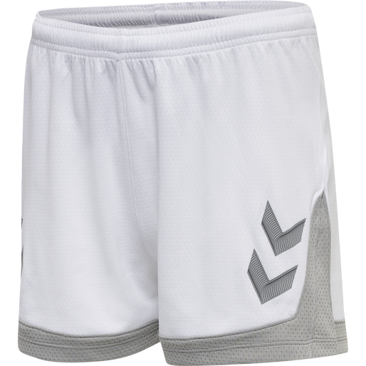 hmlLEAD WOMENS POLY SHORTS, WHITE hmlLEAD WOMENS POLY SHORTS, WHITE, packshot