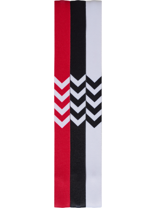 3-PAK HÅRBÅND, WHITE/BLACK/TRUE RED, packshot