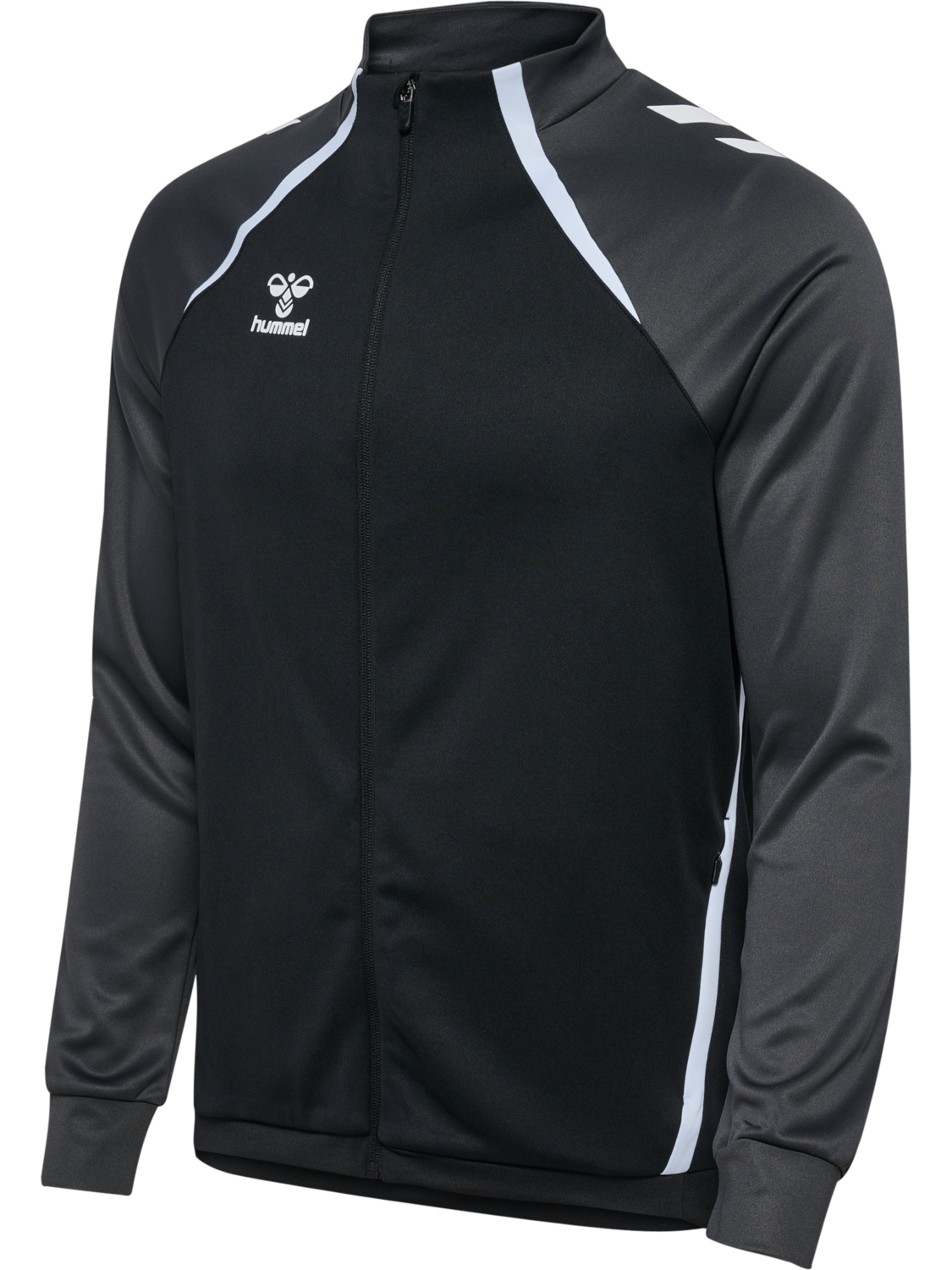 hmlLEAD 2.0 TRACK ZIP JACKET, BLACK/ASPHALT, packshot