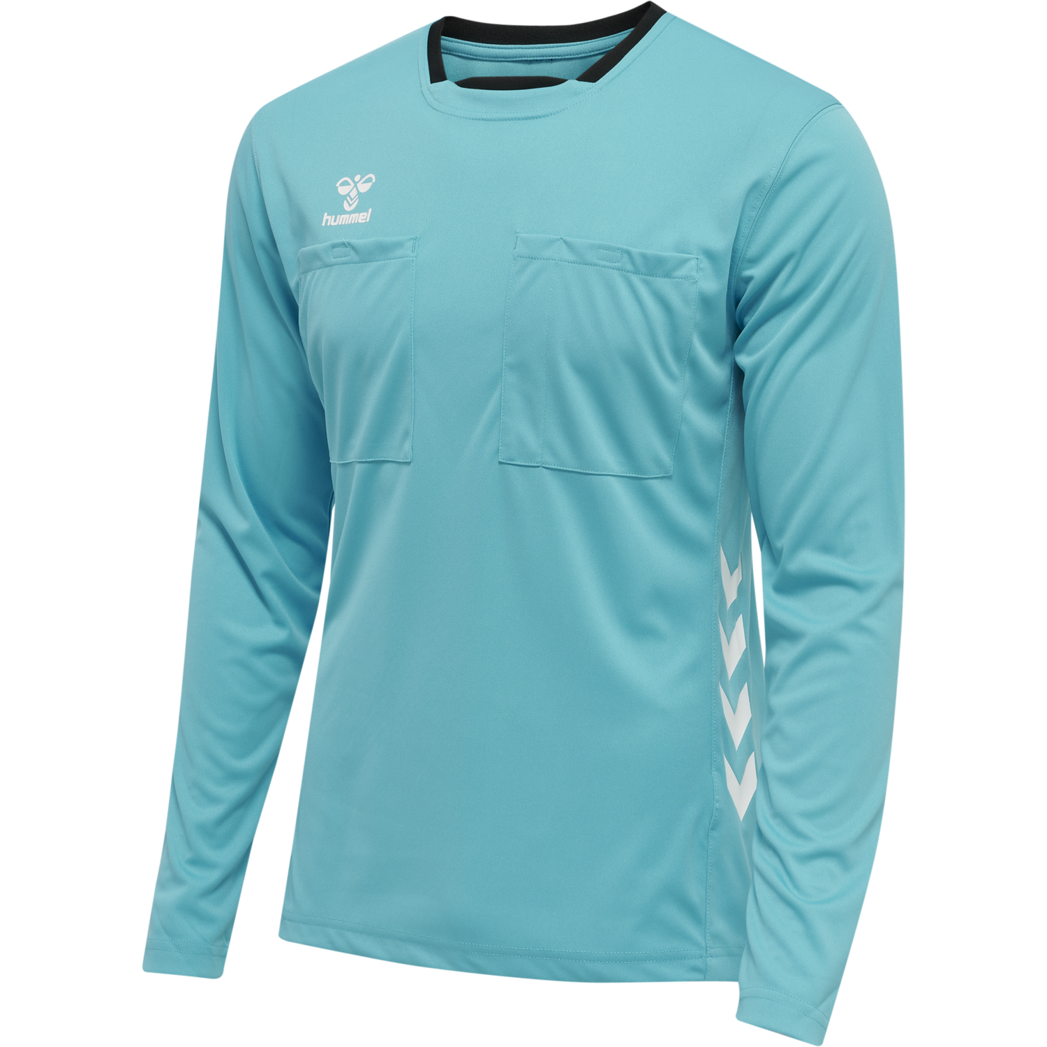 hmlREFEREE CHEVRON JERSEY L/S, SCUBA BLUE, packshot
