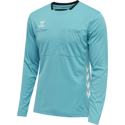 hmlREFEREE CHEVRON JERSEY L/S, SCUBA BLUE, packshot