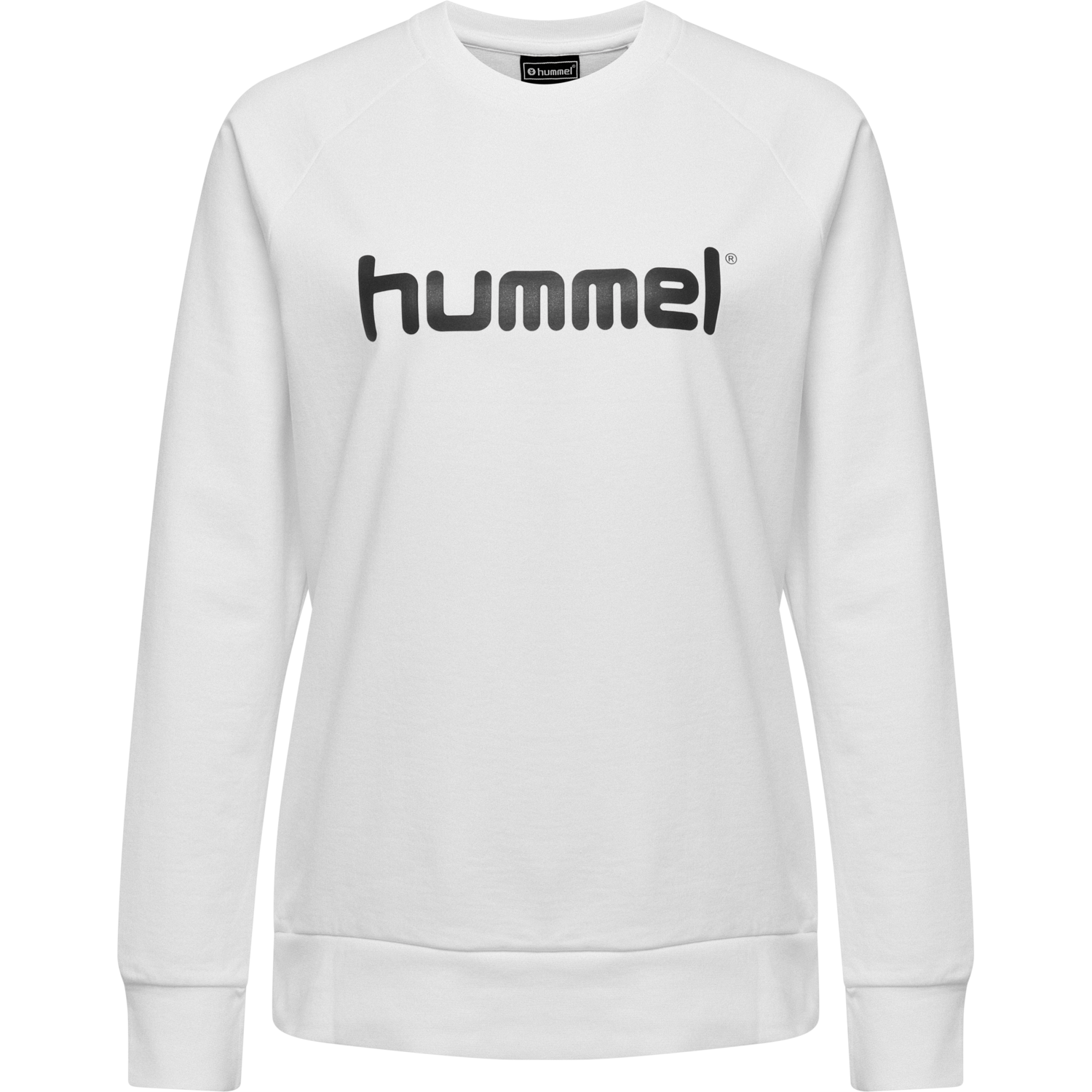 HUMMEL GO COTTON LOGO SWEATSHIRT WOMAN, WHITE, packshot