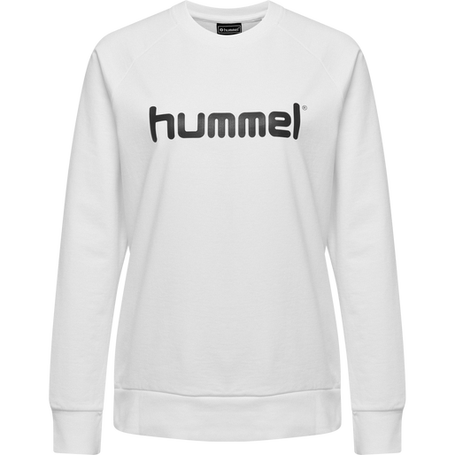 HMLGO COTTON LOGO SWEATSHIRT WOMAN, WHITE, packshot