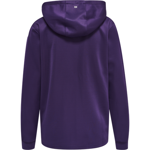 hmlCORE XK POLY ZIP HOOD SWEAT WOMA, ACAI/WHITE hmlCORE XK POLY ZIP HOOD SWEAT WOMA, ACAI/WHITE, packshot
