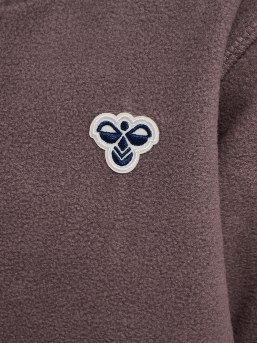 hmlMINI FLEECE ZIP SUIT BEE, PEPPERCORN hmlMINI FLEECE ZIP SUIT BEE, PEPPERCORN, packshot