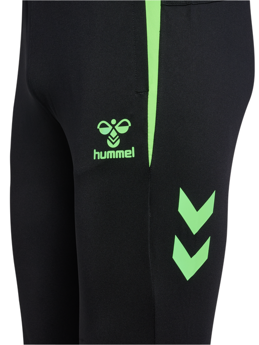 hmlLEAD 2.0 TRAINING PANTS, BLACK/GREEN GECKO, packshot