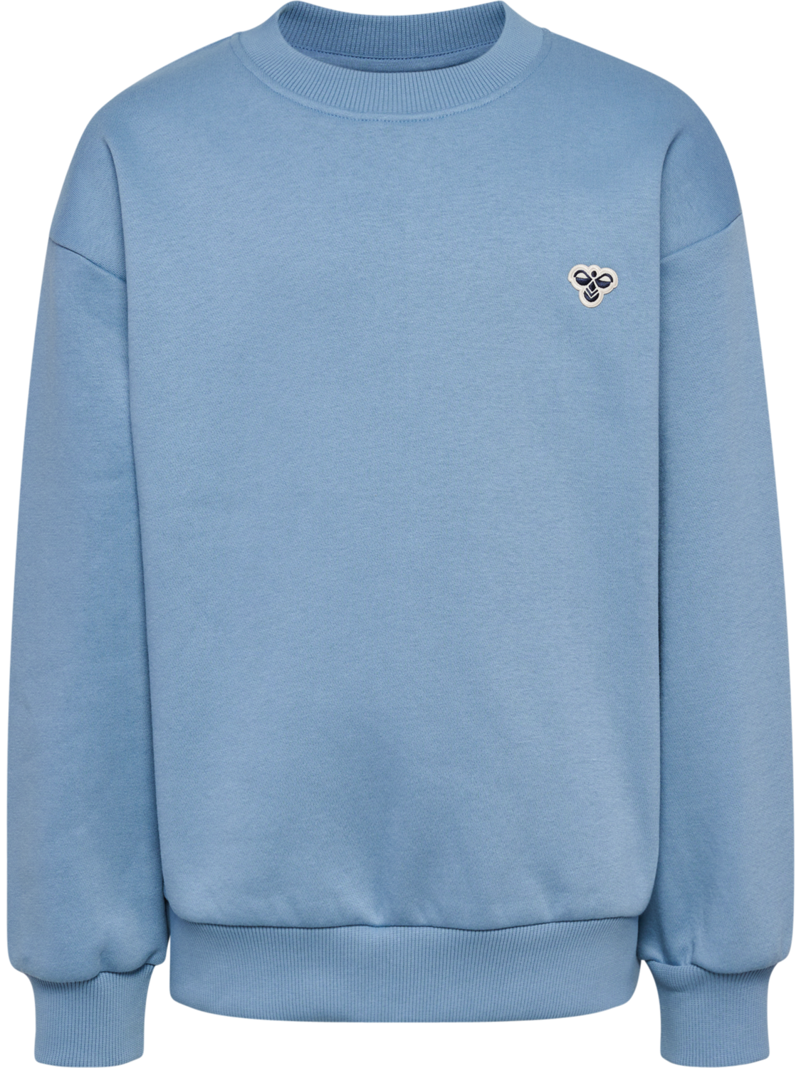 hmlJR LOOSE CREWNECK BEE, FADED DENIM, packshot