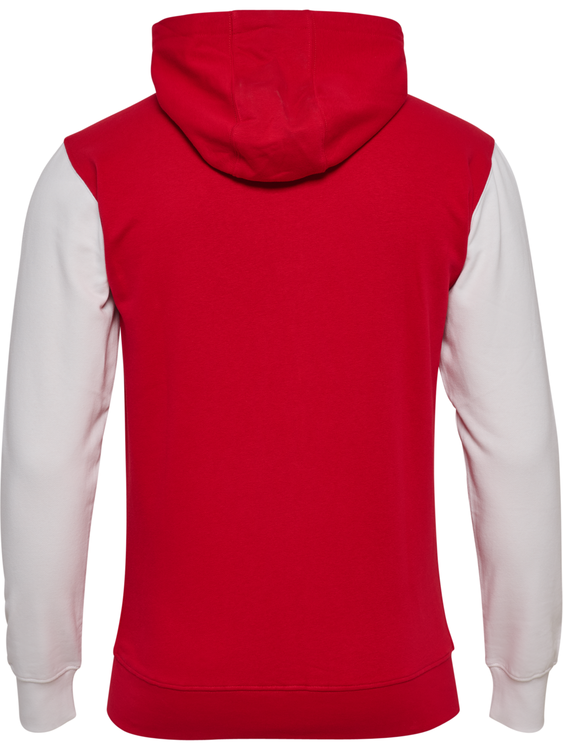 DBU 26 FAN RED-WHITE ZIP HOOD, TANGO RED/WHITE, packshot