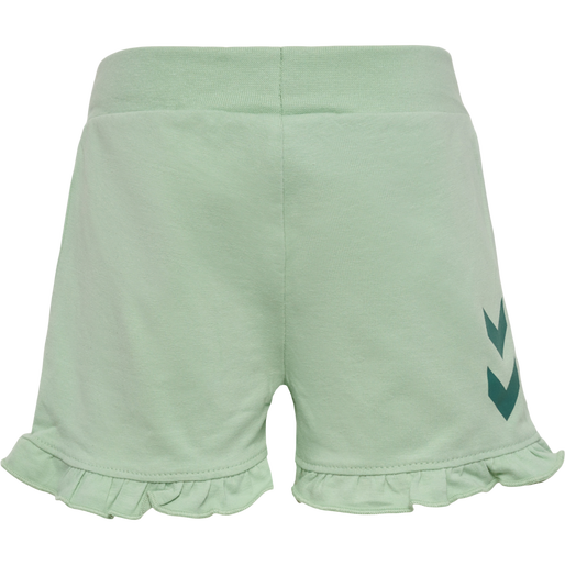 hmlTALYA RUFFLE SHORTS, SILT GREEN, packshot