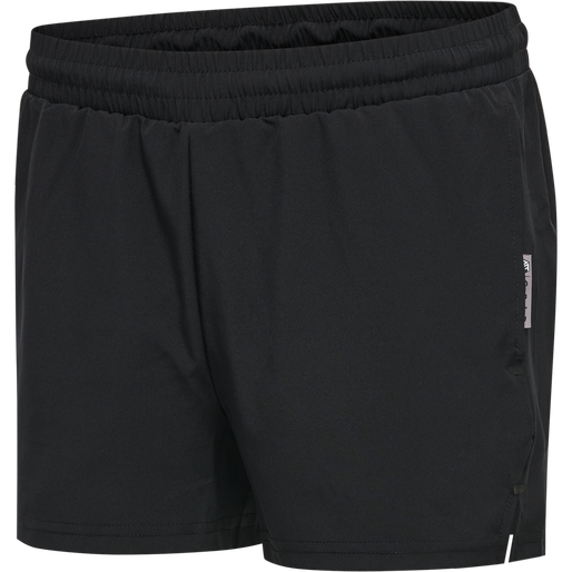 hmlMOVE GRID WOVEN SHORTS WOMAN, BLACK, packshot
