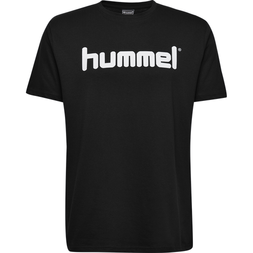 HUMMEL GO COTTON LOGO T-SHIRT S/S, BLACK, packshot