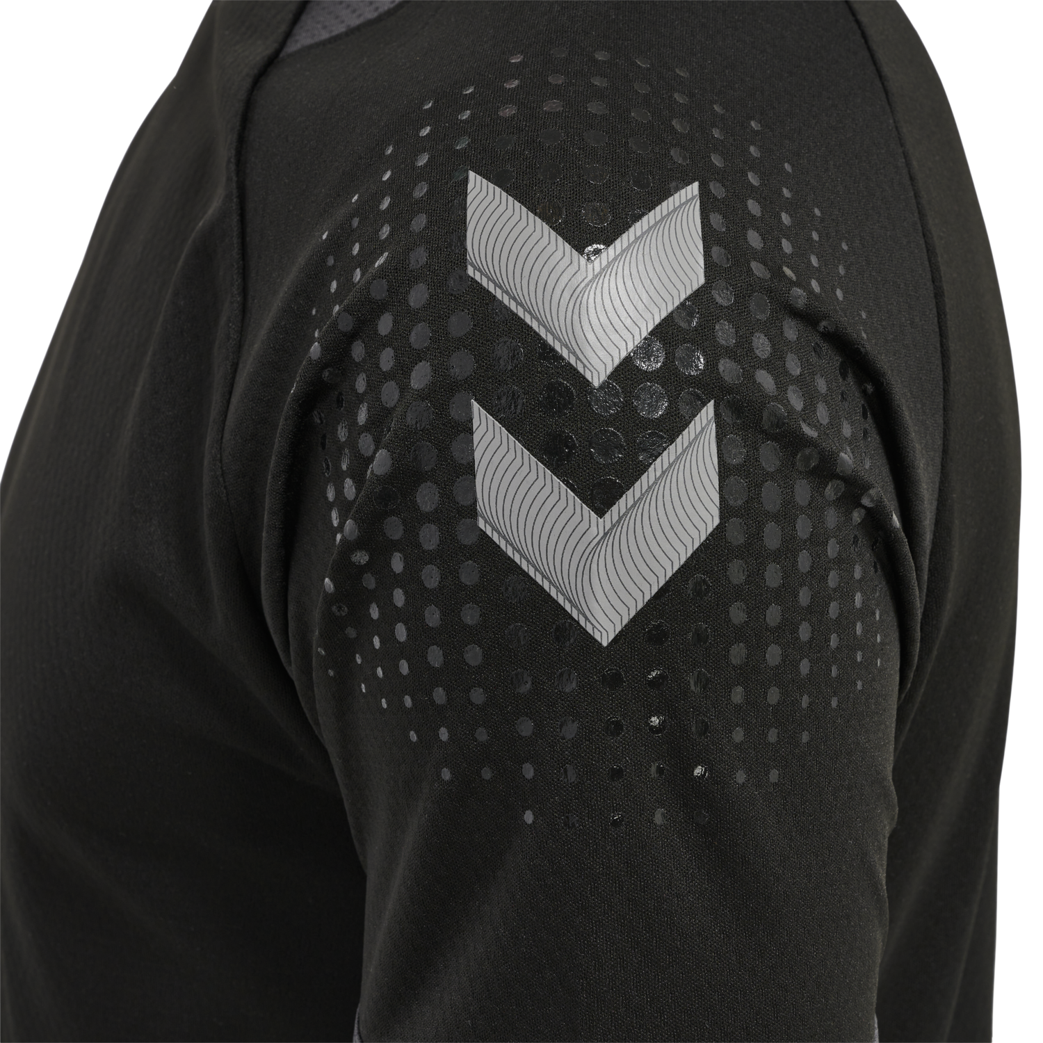 hmlLEAD S/S POLY JERSEY, BLACK, packshot