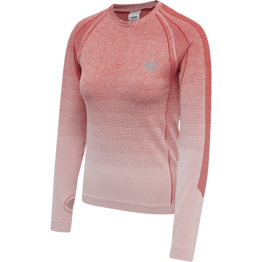 hmlGG12 TRAINING SEAMLESS L/S WOMAN, AURA ORANGE MELANGE, packshot