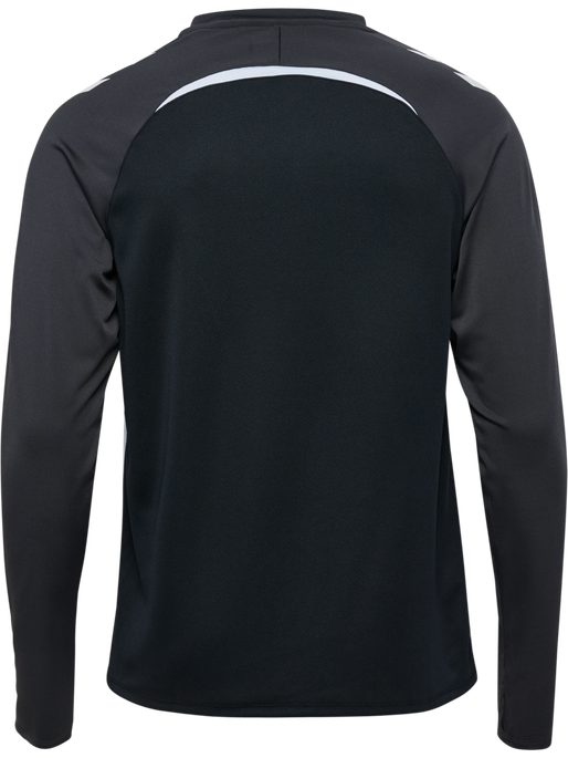 hmlLEAD 2.0 CREW SWEAT, BLACK/ASPHALT, packshot