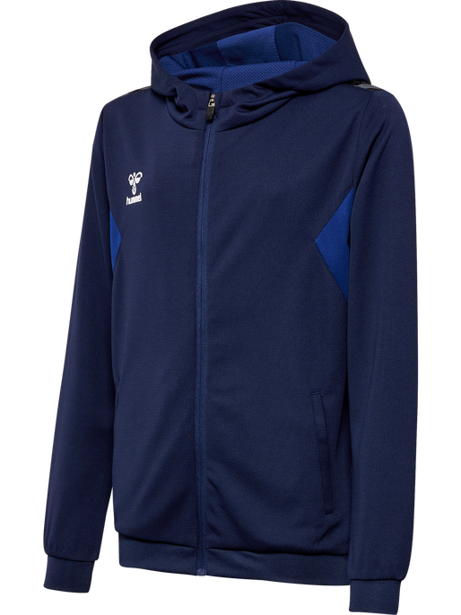 hmlAUTHENTIC PL ZIP HOODIE KIDS, MARINE, packshot