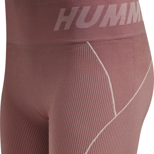 hmlTE CHRISTEL SEAMLESS MW TIGHTS, WITHERED ROSE/ROSE TAN MELANGE, packshot
