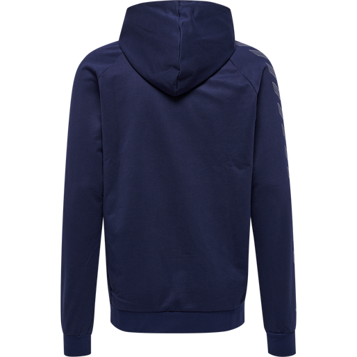 hmlMOVE GRID COTTON ZIP HOODIE, MARINE, packshot