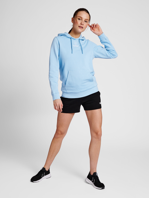 hmlOLIVIA HOODIE, AIRY BLUE, model