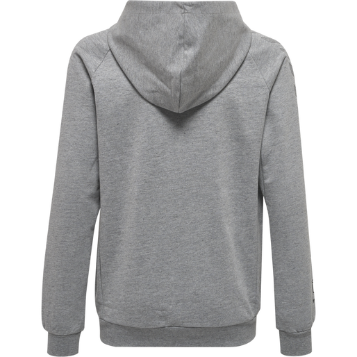 hmlMOVE GRID COTTON ZIP HOODIE KIDS, GREY MELANGE, packshot
