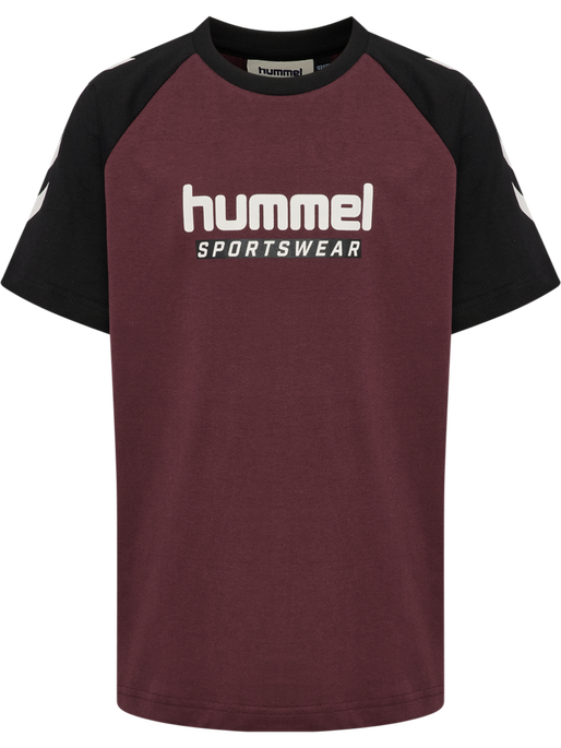 hmlJR LOGO T-SHIRT S/S, VINEYARD WINE, packshot