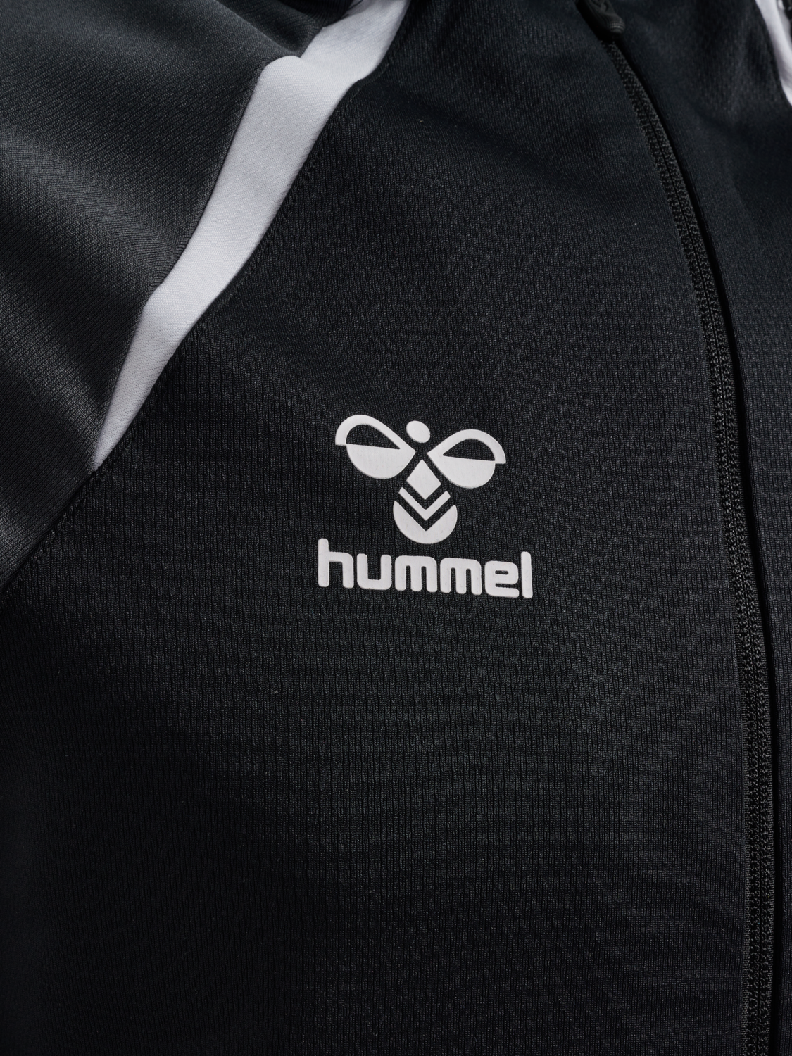 hmlLEAD 2.0 ZIP HOODIE, BLACK/ASPHALT, packshot