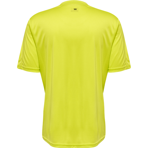 hmlCORE XK STRIPED JERSEY S/S, LIME POPSICLE/BLACK, packshot