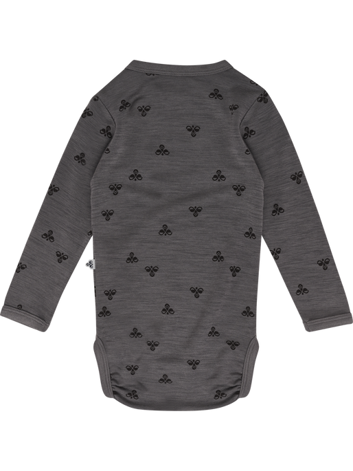 hmlMINI WOOL BODY L/S, CHARCOAL GRAY hmlMINI WOOL BODY L/S, CHARCOAL GRAY, packshot
