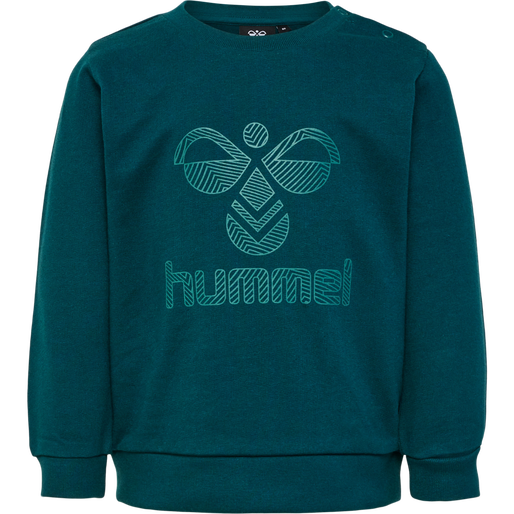 hmlFASTWO LIME SWEATSHIRT, DEEP TEAL, packshot