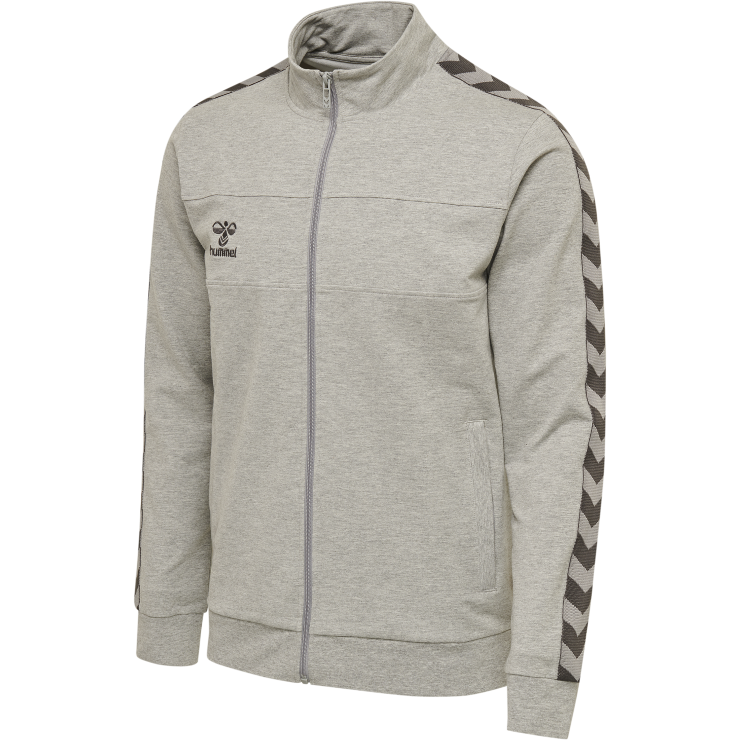 hmlMOVE CLASSIC ZIP JACKET, GREY MELANGE, packshot