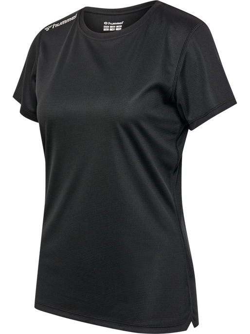 hmlRUN JERSEY S/S WOMAN, BLACK, packshot