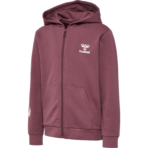 hmlTRECE ZIP HOODIE, ROSE BROWN, packshot