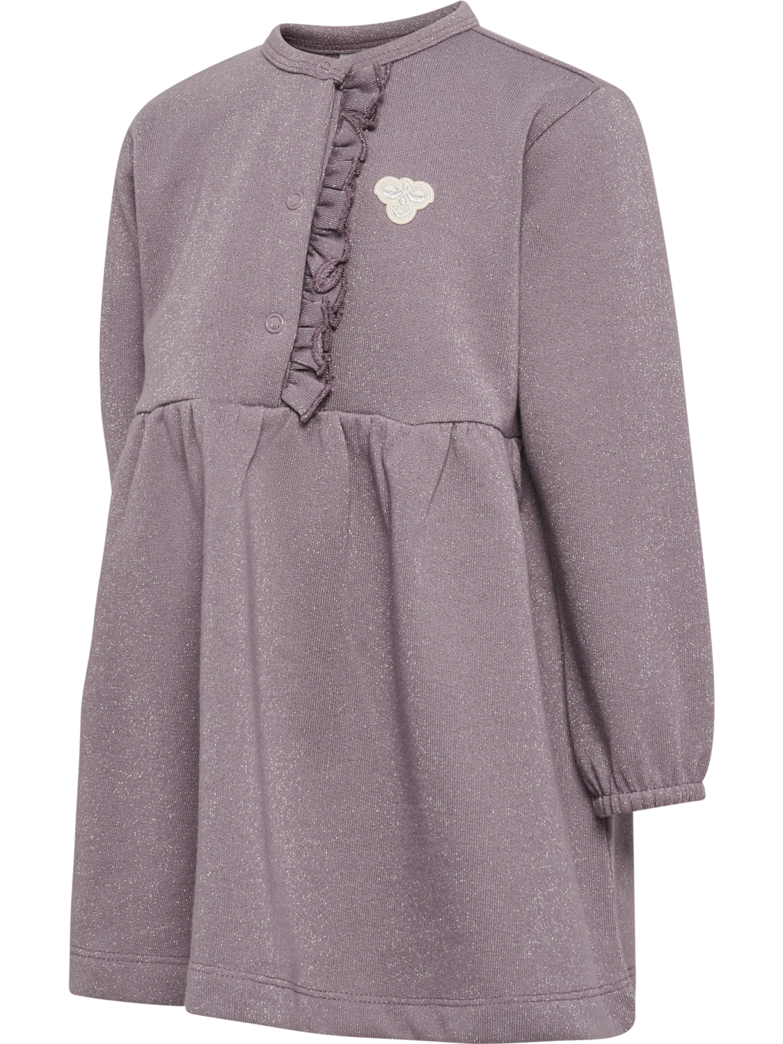 hmlMINI REG GLITTER DRESS L/S, GRAY RIDGE, packshot