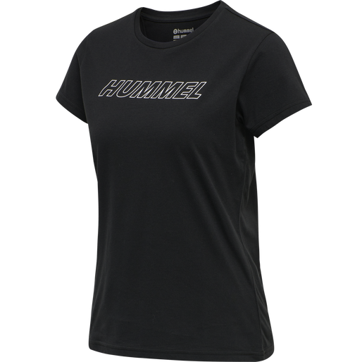 hmlTE CALI 2-PACK COTTON T-SHIRT, BLACK/CHATEAU GREY, packshot