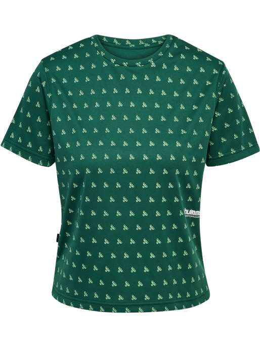 hmlPULSE AOP WORKOUT W T-SHIRT S/S, VERDANT GREEN hmlPULSE AOP WORKOUT W T-SHIRT S/S, VERDANT GREEN, packshot