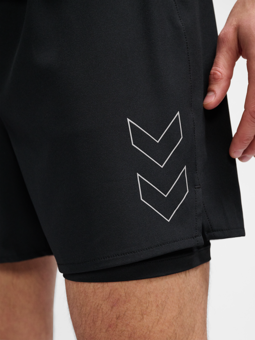 hmlMT FAST 2 IN 1 SHORTS, BLACK, model