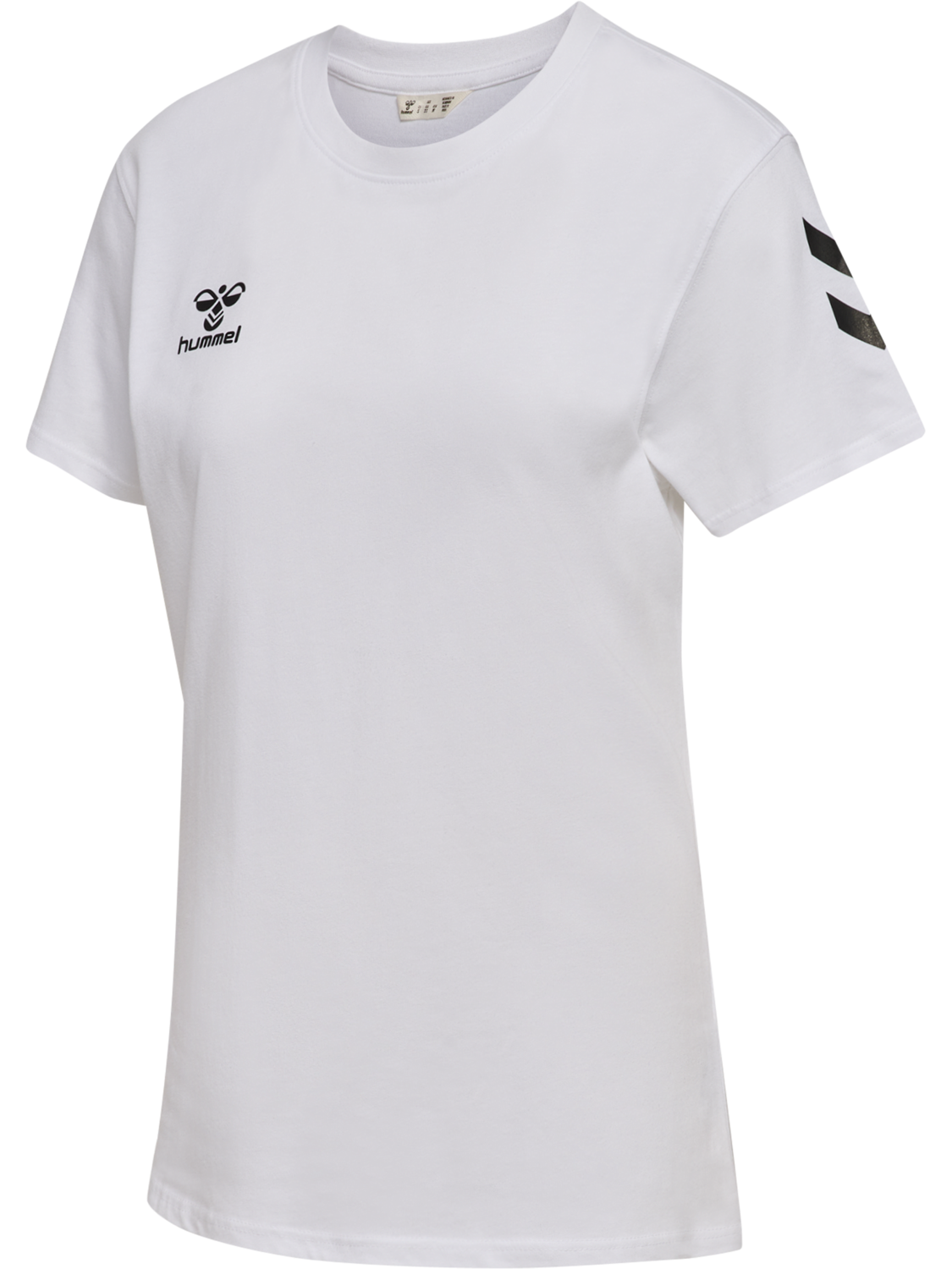 hmlGO 2.0 CHEVRON T-SHIRT S/S WOMAN, WHITE, packshot