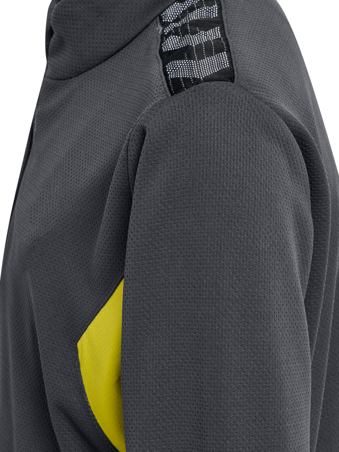 hmlAUTHENTIC HALF ZIP SWEAT KIDS, ASPHALT/SULPHUR SPRING, packshot