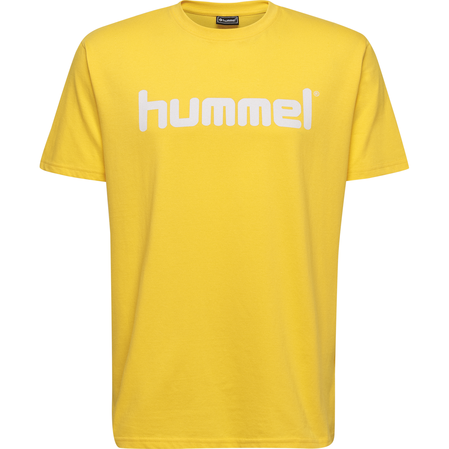 HMLGO KIDS COTTON LOGO T-SHIRT S/S, SPORTS YELLOW, packshot