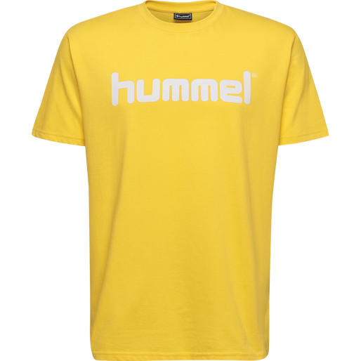 HUMMEL GO KIDS COTTON LOGO T-SHIRT S/S, SPORTS YELLOW, packshot