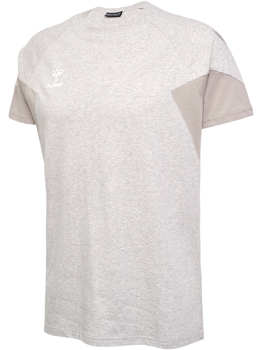hmlTRAVEL T-SHIRT S/S, LIGHT GREY MELANGE, packshot