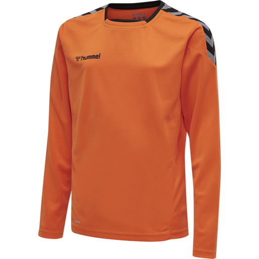 hmlAUTHENTIC KIDS POLY JERSEY L/S, TANGERINE, packshot