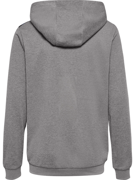 hmlAUTHENTIC PL ZIP HOODIE KIDS, GREY MELANGE, packshot