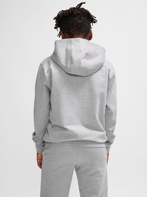 hmlGO 2.0 HOODIE KIDS, GREY MELANGE, model