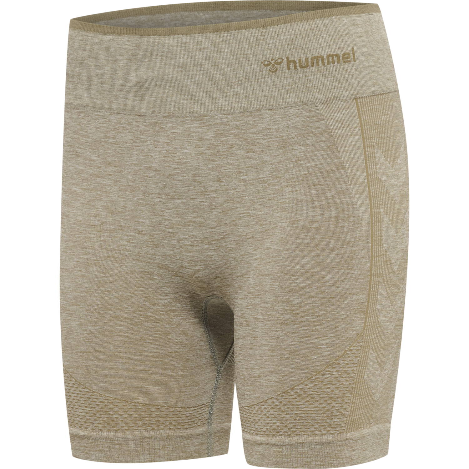 hmlMT UNA SEAMLESS MID WAIST SHORTS, VETIVER MELANGE, packshot