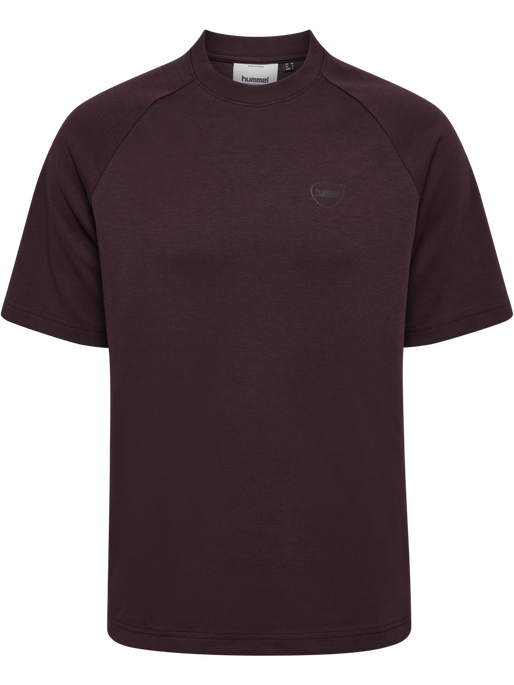 hmlTECH LOOSE TEE, CHOCOLATE PLUM, packshot