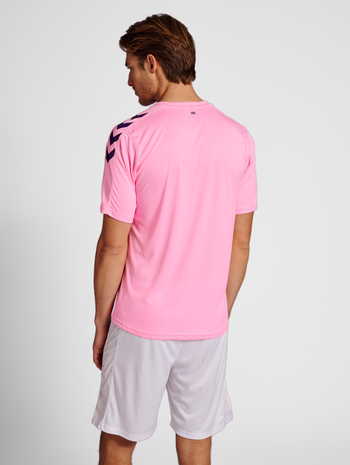 hmlCORE XK STRIPED JERSEY S/S, COTTON CANDY, model